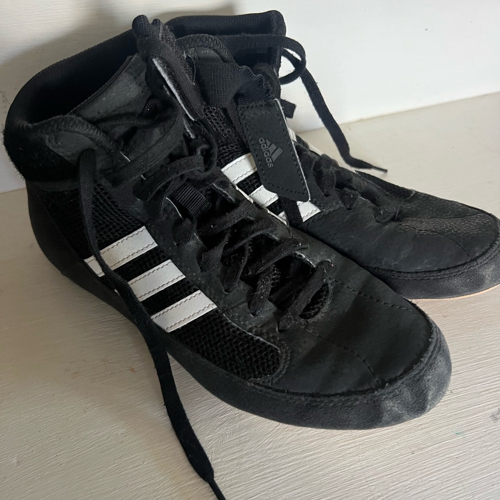 Adidas Boys Black Wrestling Shoes